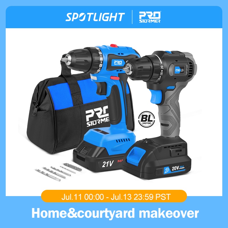 20v/21v Brushless Electric Drill 40nm/45nm Cordless Screwdriver Li-ion Battery Mini Electric Power Drill 5pcs Bit By Prostormer - Electric Drill - AliExpress