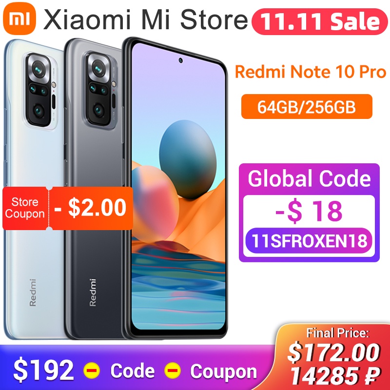 Global Version Xiaomi Redmi Note 10 Pro Mobile Phone 64gb/128gb Snapdragon 732g Octa Core 108mp Quad Camera 5020mah Battery - Mobile Phones - AliExpress