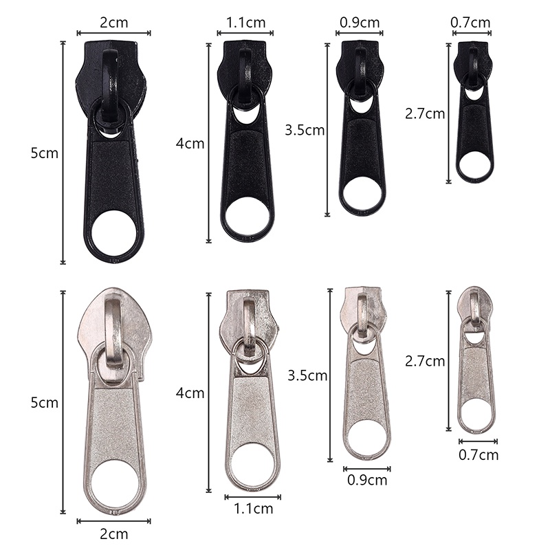 8pcs Metal Zipper Silder Nylon Zips Jacket Bag Purse Pockets Repair Zippers Heads Repair Kits Diy Garment Sewing Accessories - Zippers - AliExpress