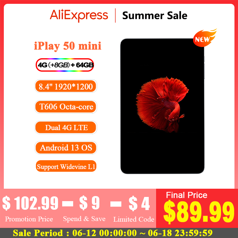 【2023】alldocube Iplay 50 Mini Tablet Pc 8.4 Inch Unisoc T606 Android 13 Os Widevine L1 4gb Ram(+virtual Memory 8gb) 64gb Rom - Tablets - AliExpress