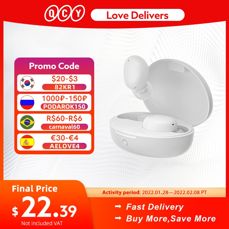 QCY T16 TWS Wireless Bluetooth Earbuds aptX Qualcomm Bluetooth 5.2 In ear Earphone CVC8.0 4 Mic Noise Cancelling IPX4 headphones|Bluetooth Earphones & Headphones| - AliExpress