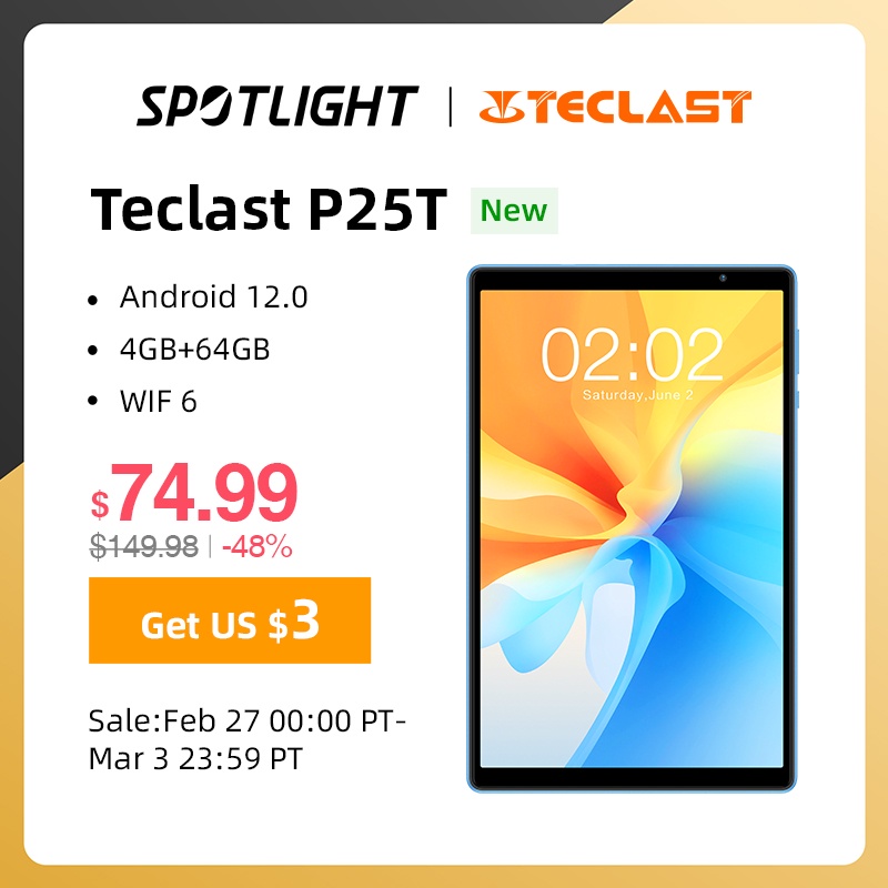 Teclast P25t Android 12 10.1 Inch Ips 3gb Ram 64gb Rom Wi-fi 6 Bt5.0 5000 Mah Type-c Quad Core A133 Quad Core Dual Cameras - Tablets - AliExpress