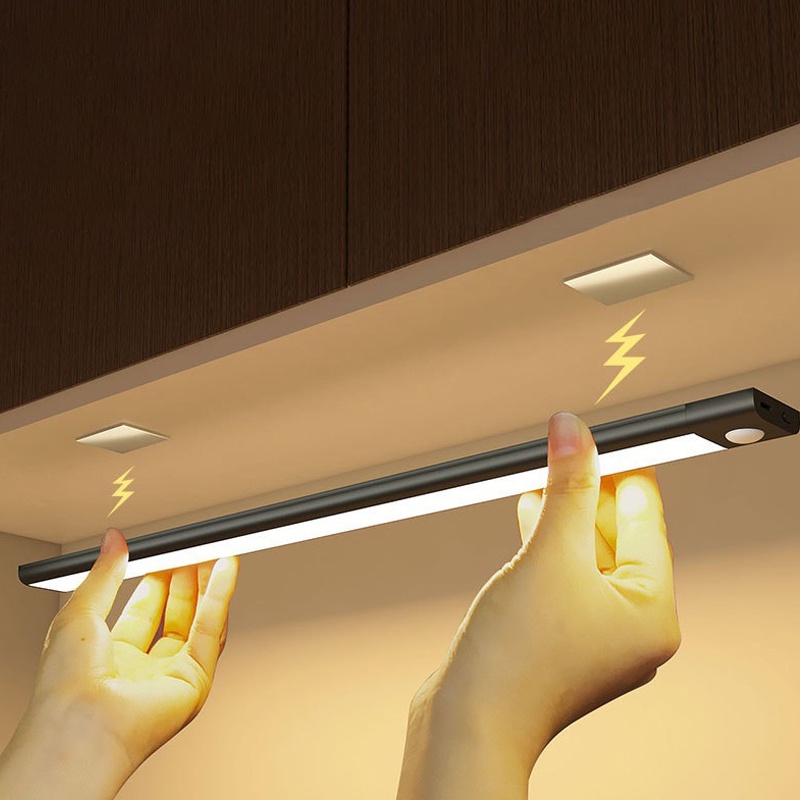 Ultra-thin Night Light Led Light Under Cabinet Light Motion Sensor Closet Light Cabinet Usb Rechargeable Kitchen Lighting Lamp - Night Lights - AliExpress