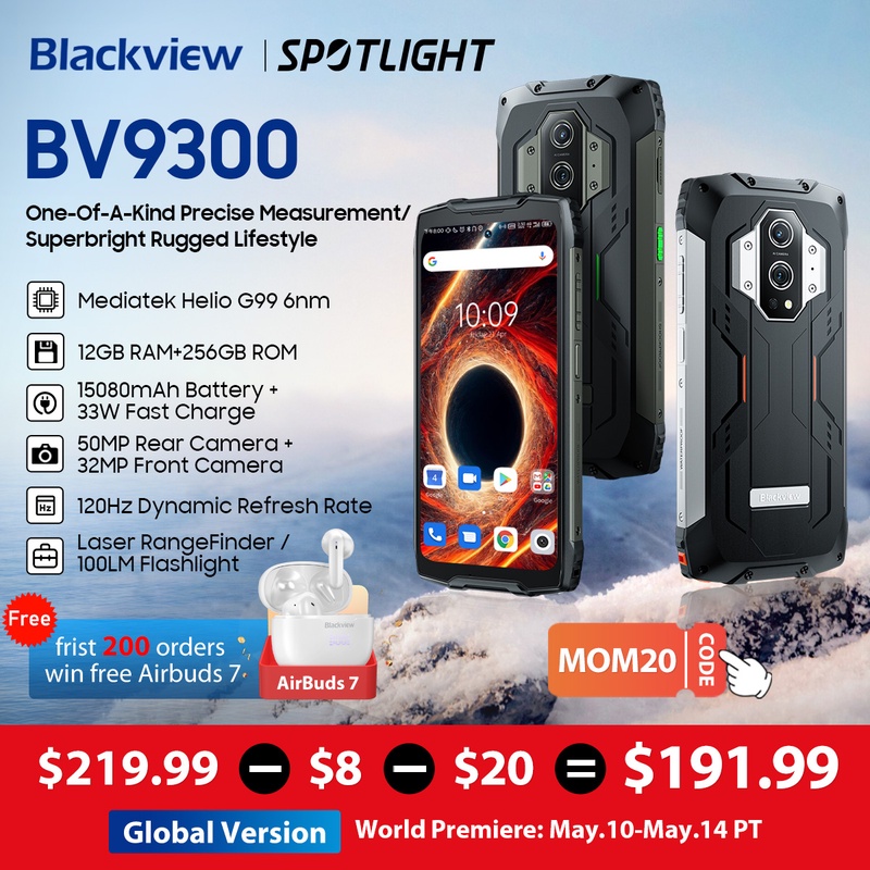 [World Premiere] Blackview BV9300 G99 Rugged Phone 21GB 256GB 6.7