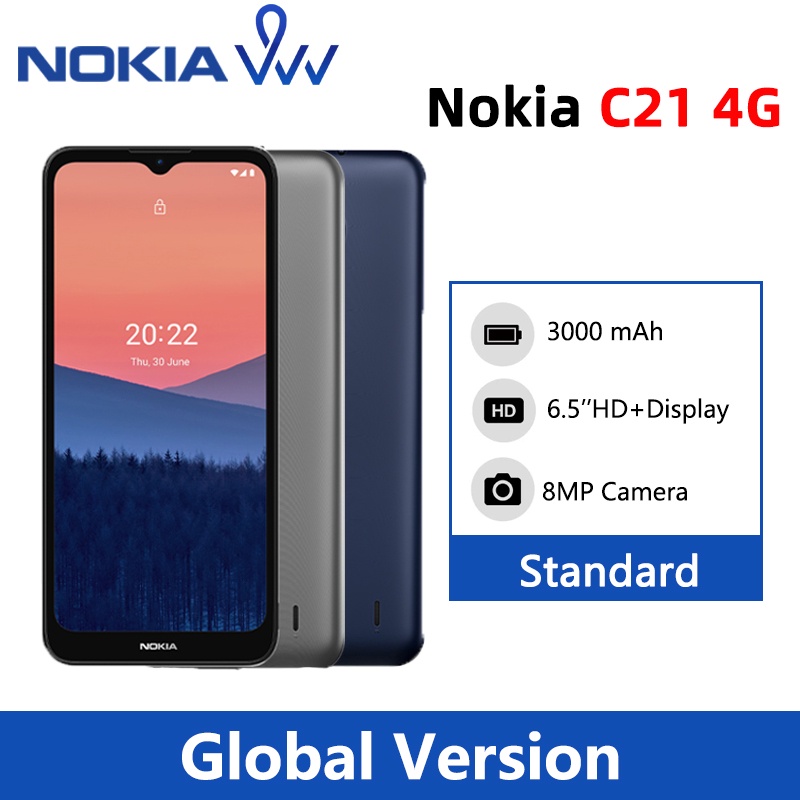 Nokia C21 4G 6.5'' HD+ V notch Dual SIM 3000 mAh All day battery life 2+32GB Android™ 11 with GPS/AGPS MicroSD support 256GB| | - AliExpress