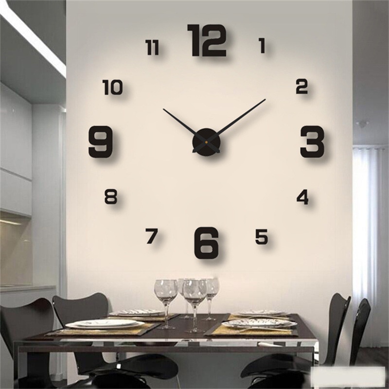 Wall Clock Diy Clocks Home Decor | Modern Clock Wall Sticker 3d - Diy Wall Clock - Aliexpress