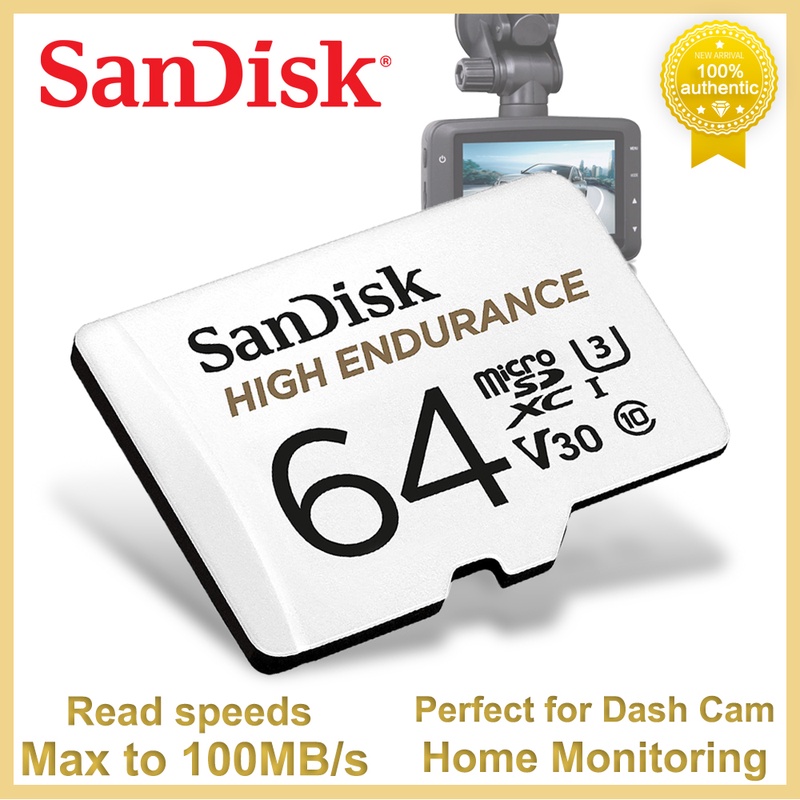 SanDisk 메모리 카드 최대 100 메가바이트/초 C10 4K UHD I 마이크로 SD 메모리 카드 (대시 캠 홈 모니터 용)| | - AliExpress