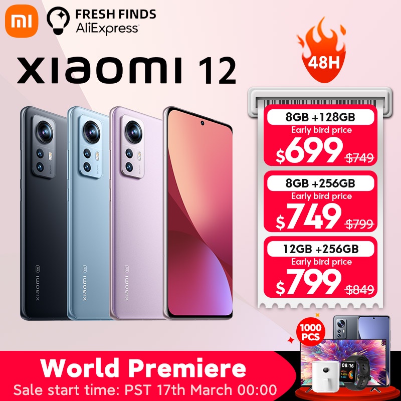 Xiaomi グローバルバージョンのスマートフォン,12インチ,128GB/ 256GB,snapdragon NFC,グローバルバージョン®8世代1 6.28 