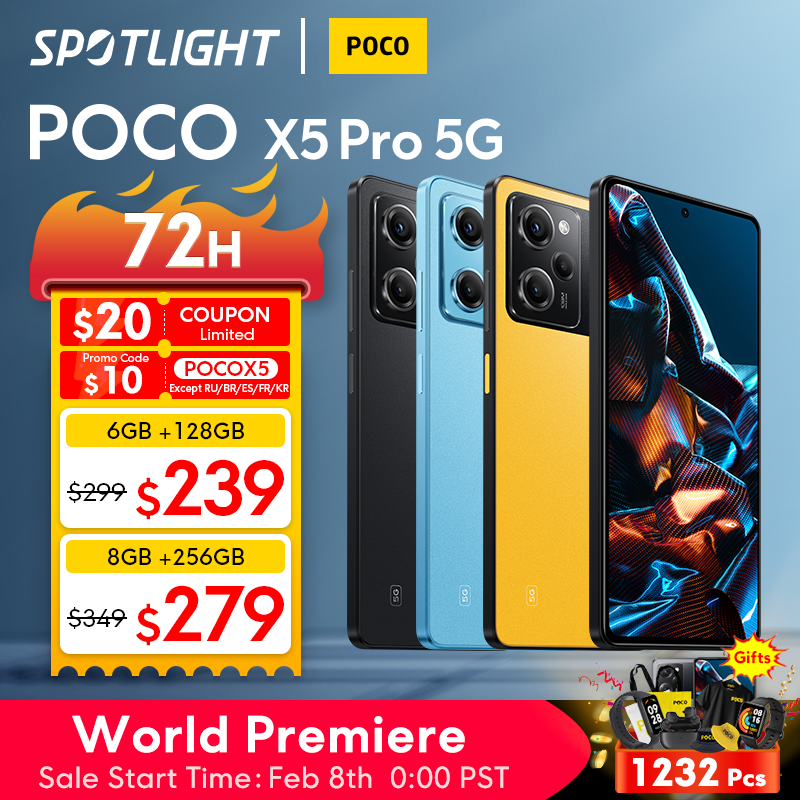 【World Premiere】POCO X5 Pro 5G Global Version Smartphone 128GB/256GB Snapdragon 778G 120Hz Flow AMOLED DotDisplay 108MP 67W NFC| | - AliExpress