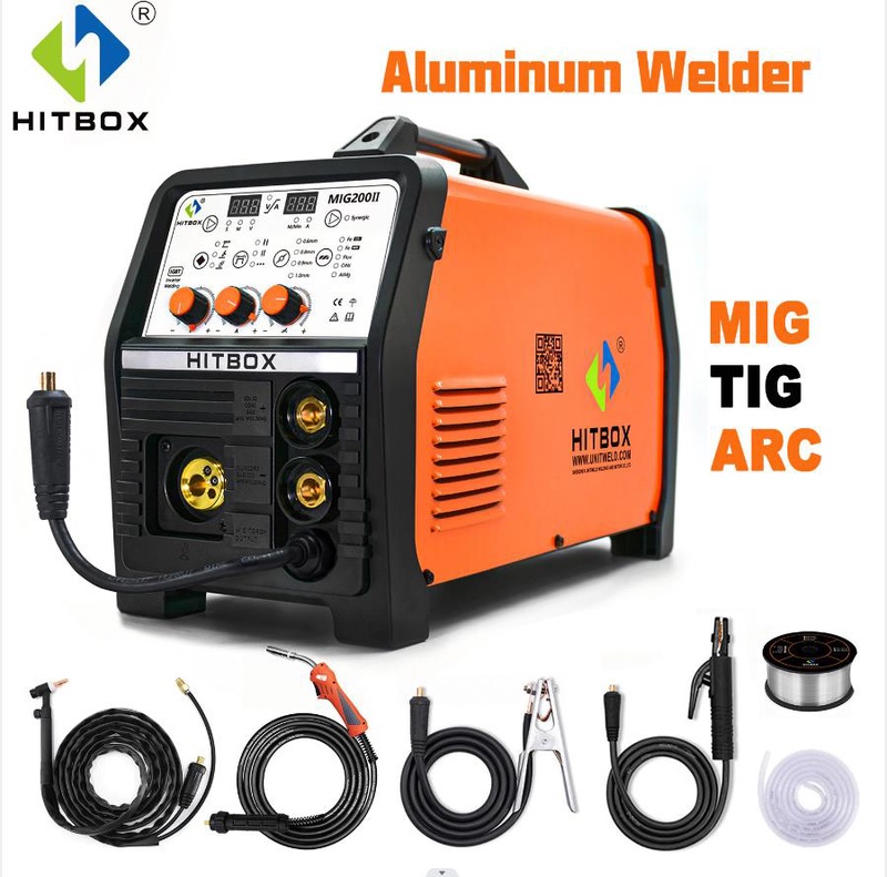 Hitbox Mig Welder Synergy Control Stainless Steel Iron Steel Welder 220v Mig Arc Tig Mig200 Aluminum Welding Dc Gas No Gas - Mig Welders - AliExpress
