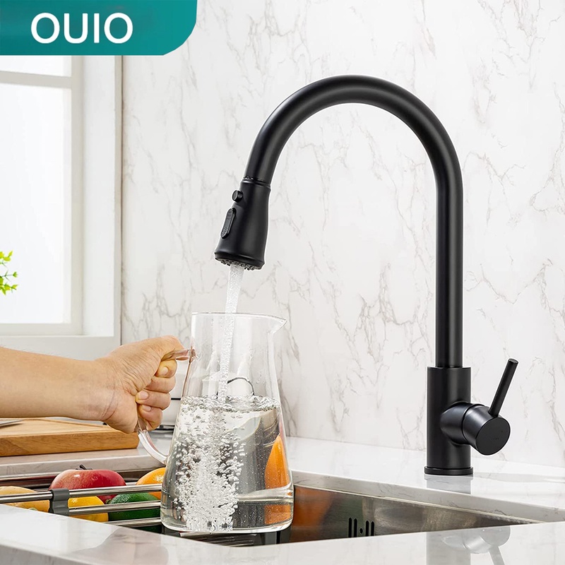 Extendible Kitchen Tap 360° Swivelling Brushed Nickel Kitchen Tap High Arc Spout Stainless Steel Single Lever Sink Mixer Tap| | - AliExpress