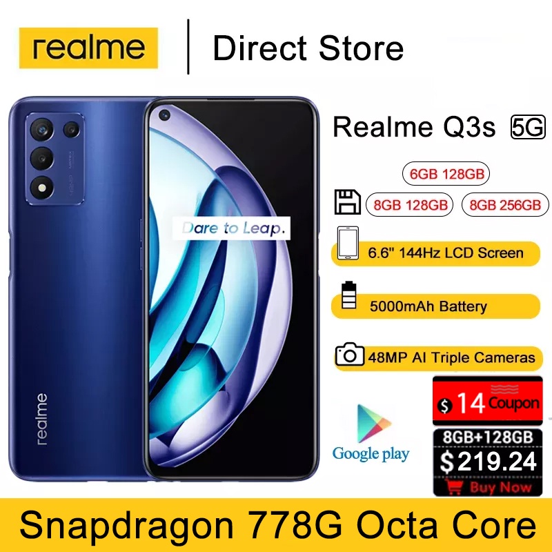 Realme Q3s 5G Smartphones 6.6'' 144Hz Snapdragon 778G Octa Core 5000mAh 30W Flash Charge 48MP Main Camera Android Cell Phones|Cellphones| - AliExpress