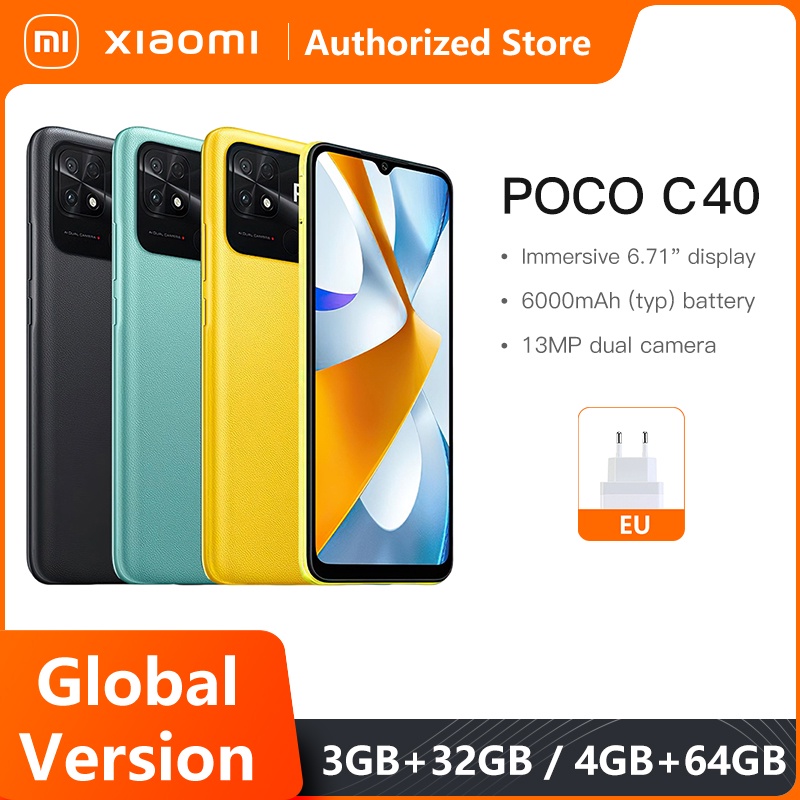 Global Version POCO C40 Smartphone Octa Core CPU 6.71