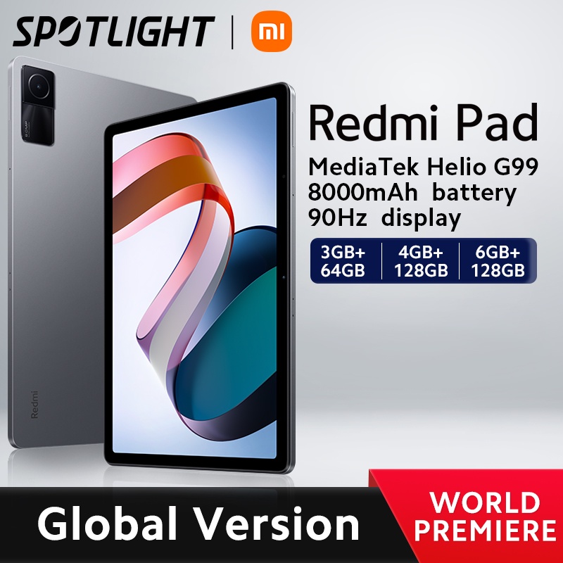 【World Premiere】Global Version Xiaomi Redmi Pad Mi Tablet 64GB/128GB MediaTek Helio G99 90Hz 10.61