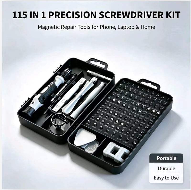 Portable 115in1 Magnetic Screwdriver Set Mini Precision Repair Kit For Phone Laptop PC Watch Home Daily Hand Tools