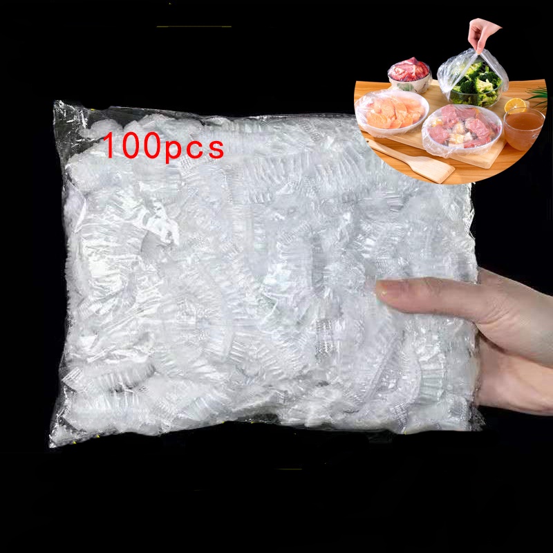 100pcs Disposable Food Cover kithchen Refrigerator fruit food Stretch Leftovers protection flim Dustproof Bowls Cups Caps bag| | - AliExpress