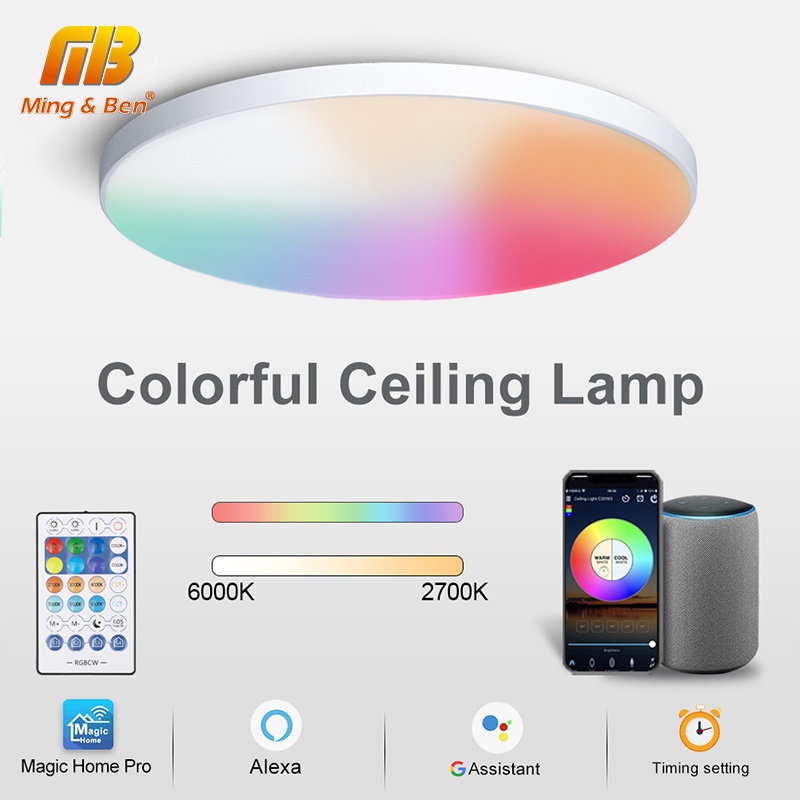 30w Ceiling Light Smart App Control 220v Led Rgb Ceiling Lamp Wifi Bluetooth Indoor Living Recreation Room Bedroom Lighting - Ceiling Lights - AliExpress