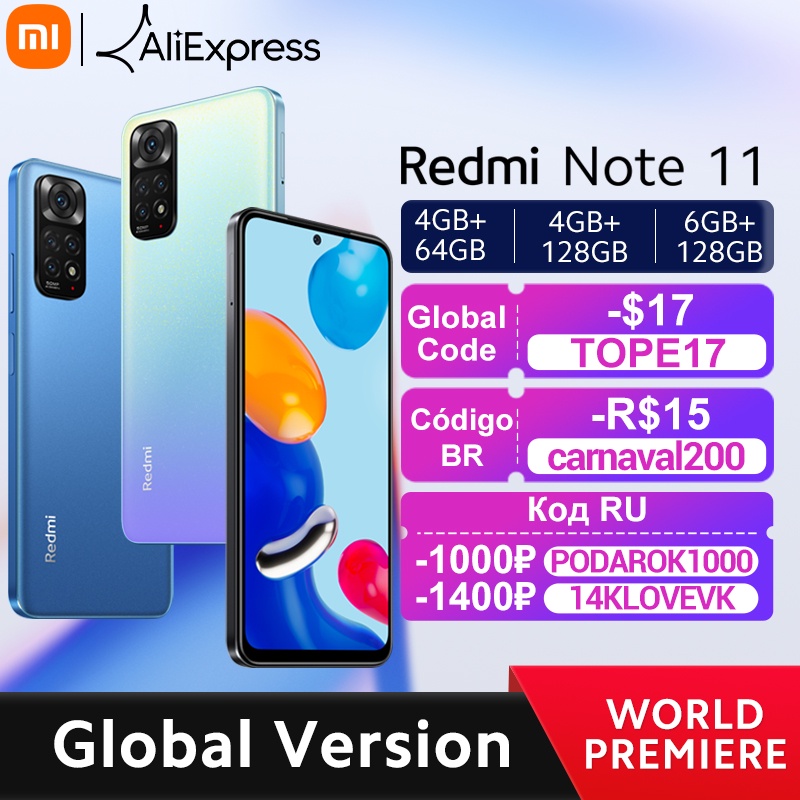 [World Premiere] Global Version Xiaomi Redmi Note 11 Smartphone Snapdragon 680 Octa Core 33W Pro Fast Charging 50MP Quad Camera|Cellphones| - AliExpress
