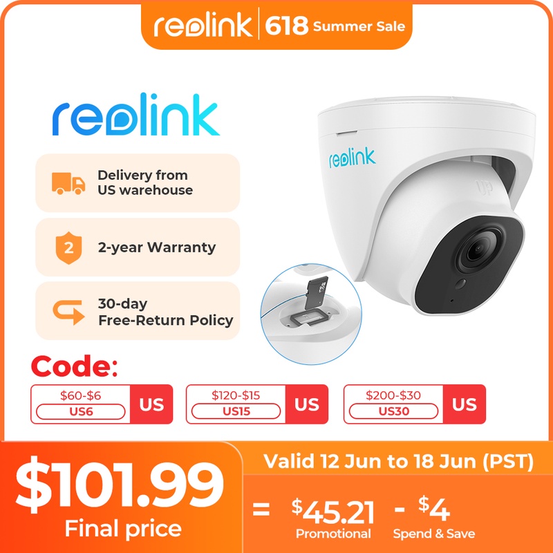 Reolink Smart Security Camera 5mp Poe Outdoor Infrared Night Vision Dome Cam Featured With Person/vehicle Detection Rlc-520a - Ip Camera - AliExpress