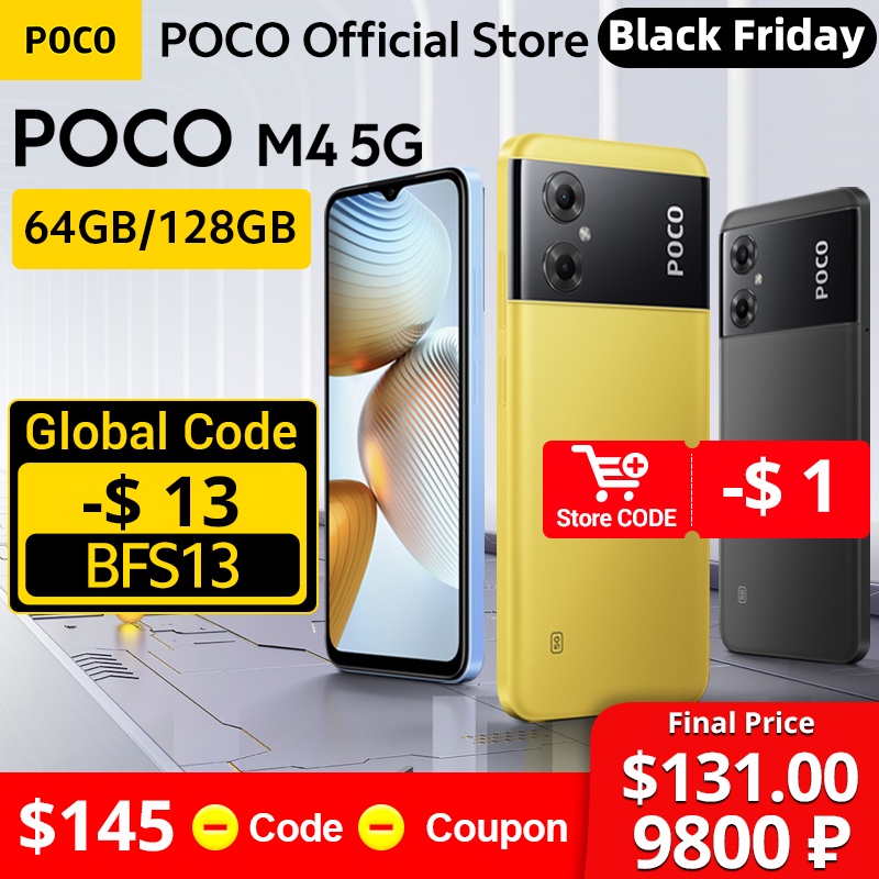 [Store Premiere] Global Version POCO M4 5G Smartphone NFC 64GB/128GB Dimensity 700 Octa Core 90Hz 6.58