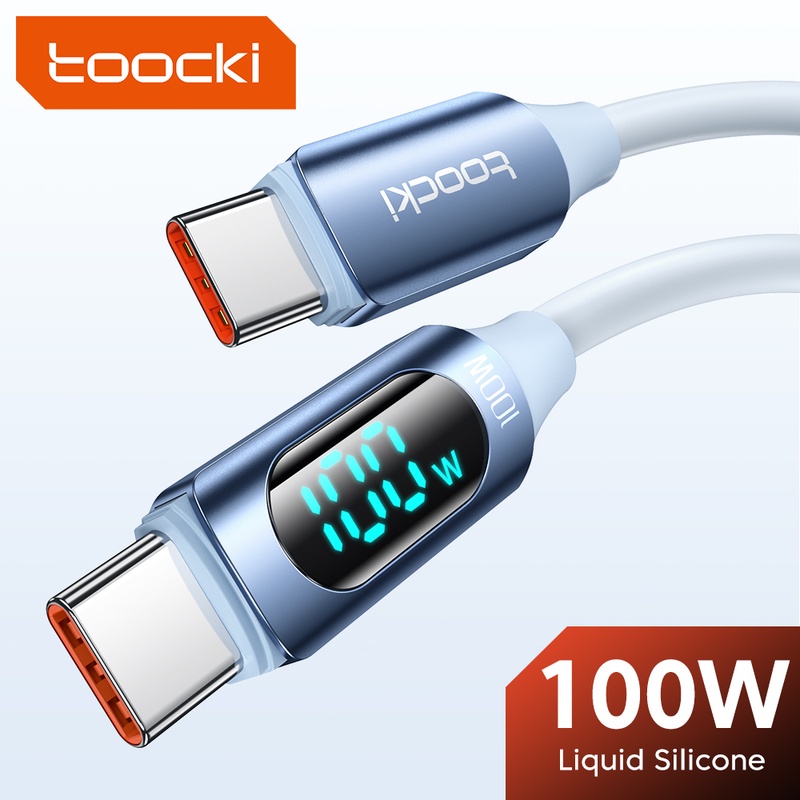 Toocki 100W Type C to Type C Cable PD Fast Charging Charger USB C to USB C Display Cable For Xiaomi POCO f3 Realme Macbook iPad| | - AliExpress