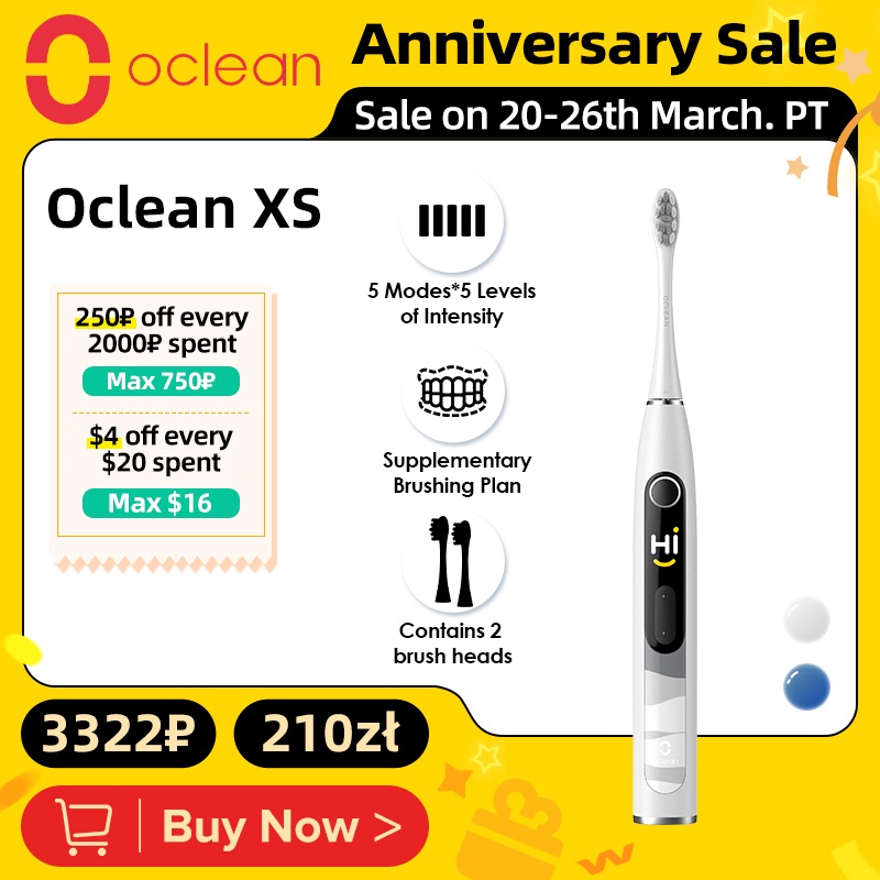 Oclean XS Smart Sonic Electric Toothbrush | Oclean XS Ultrasonic Toothbrush - Smart -Sonic Oral Care AliExpress