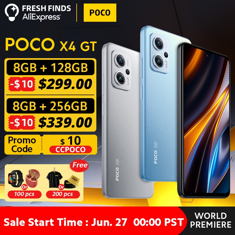 [עולם בכורה] POCO X4 GT 5G Smartphone 128GB/256GB Dimensity 8100 144Hz DynamicSwitch תצוגת 64MP לשלושה מצלמה 67W טעינה| | - AliExpress