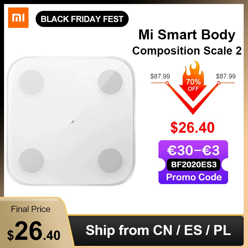 Xiaomi Mijia Mi Smart Body Composition Scale 2 Fat Weight Scale Bathroom Digital Electronic LED screen Balance APP Data analysis|Smart Remote Control| - AliExpress