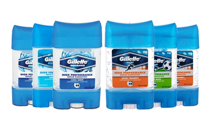 6 יחידות דאודורנט ג'ילט Gillette | גרו (גרופון)
