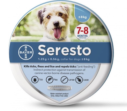 Seresto Flea & Tick Collar for Small Dogs under 18 lbs (under 8 kg) - 1 Collar (UK Packaging) | Sierra Pet Meds