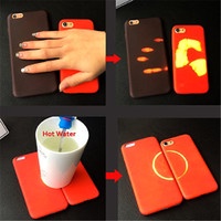Wish | Interesting Creative Thermal Heat Discoloration Induction Magical Phone Back Case Soft Cover for iPhone 6 6S 6 Plus 6S Plus 7 7 Plus for Samsung Galaxy S8/S8 Plus/S6 S6 Edge S7 S7 Edge