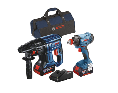 סט פטישון + מברגה/מפתח רטיטה בוש 18V - סט כלי עבודה