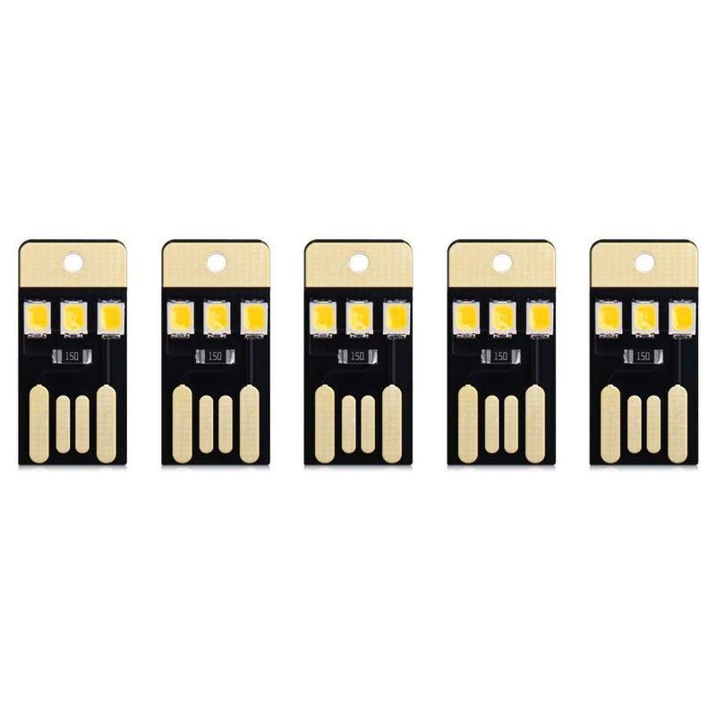 Warm White Light 5pcs 0.2w 3 X Smd 2835 22lm Usb Led Light Portable Camping Lamp | RoseGal.com