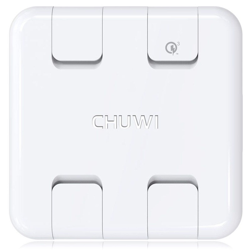White Eu Plug Chuwi W - 100 Qc 3.0 Desktop Power Station Dock Charger Adapter Quick Charge Four Usb Output | RoseGal.com