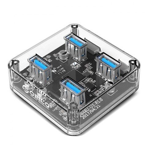 [ 51% OFF ] 2018 Orico 4 Ports Transparent Usb3.0 Hub Charging Station For Home OFFice | Rosegal.com