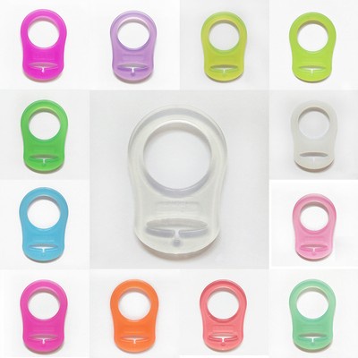 2 Pcs MAM Pacifier Nipple Adapter Ring Silicone Dummy Clip Baby Holder Button