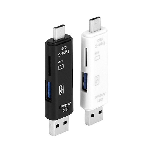 5 in 1 USB 3.0 Type C / USB / Micro USB SD TF Memory Card Reader OTG Adapter