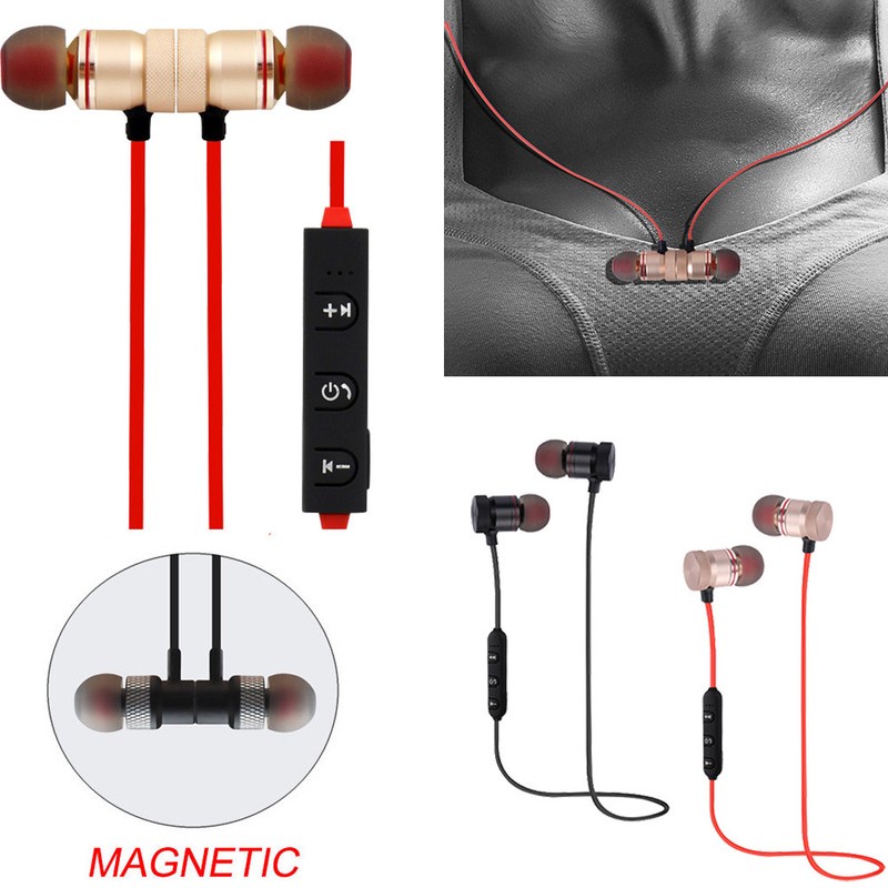 Sports In-Ear Wireless Earphones Bluetooth 4.2 Stereo Headphones Headsets W Mic