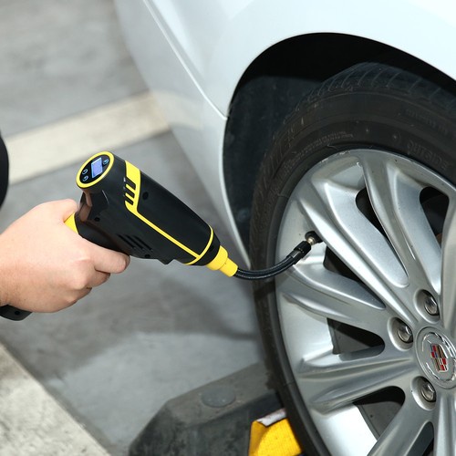 Smart USB Charging Cordless Handheld Mini Electric Car Air Pump LED Light 120W