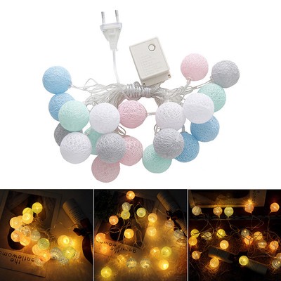 Curtain LED Ball Lights With 20 LED Beads String Home Party Decor Striking DIY