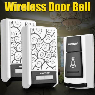 36 Chimes Songs Waterproof Wireless Doorbell Remote Control 2 Receiver Door bell