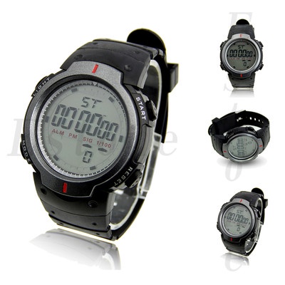 Hot Sale Men's Waterproof LCD Digital Stopwatch Date Rubber Sport Wrist Watch