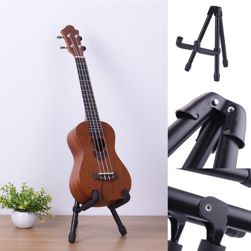 Portable Adjustable A-Frame Electric Guitar Floor Stand Holder Ukulele Violin