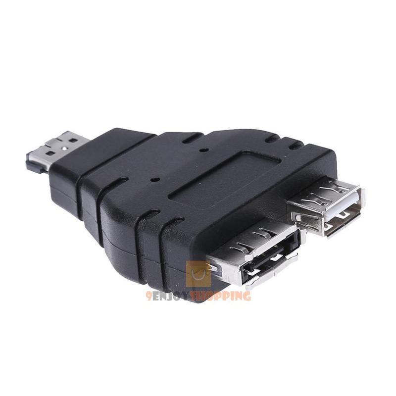 eSATA Male to eSATA Female + USB2.0 Female Adapter Converter Cable Connector