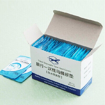 50Pcs Disposable Waterproof Paper Toilet Seat Cover For Camping Travel Sanitary