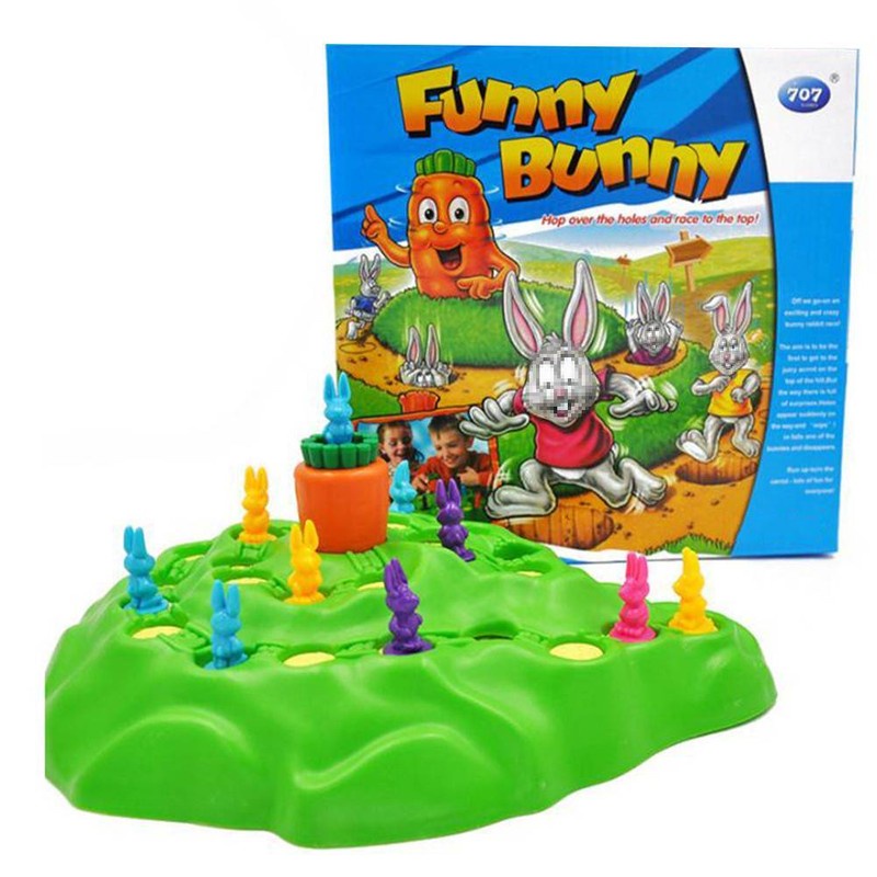 Funny Bunny Children's Board Game Develops Counting Skills Color Recognition Toy
