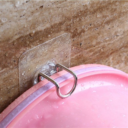 Stainless Steel Space Save Washbasin Hook Bathroom Wall Mount Hanging Basin Rack