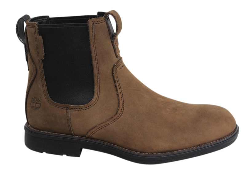 Timberland Earthkeepers Mens Brown Leather Slip On Chelsea Boots A19S8 D141