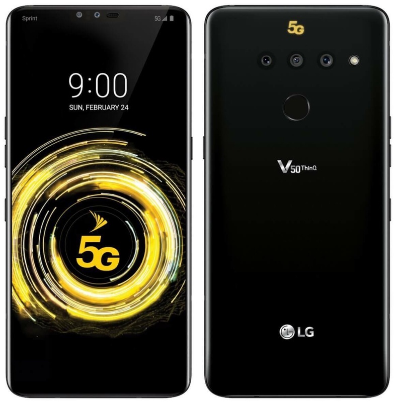 Brand New LG V50 5G ThinQ - 128GB - Aurora Black (Sprint CDMA & GSM Unlocked)
