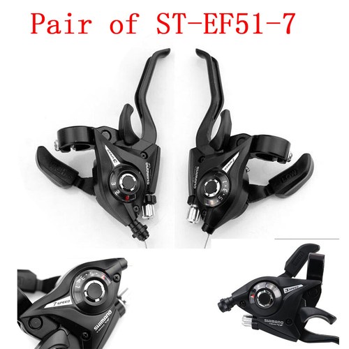 1 Pair Set Shimano ST-EF51-7 MTB Bike Gear 3 x 7 Speed Brake Shifter Combo Lever
